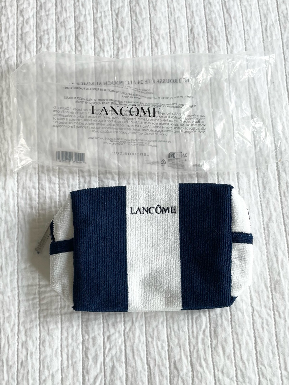 Lancome Terry Cloth Cosmetic Pouch